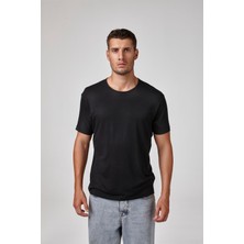 Relactive Erkek Kısa Kollu Biyeli Sıfır Yaka T-Shirt