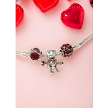 Defne Silver Erkek Robot Charm