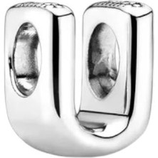 Defne Silver U Harf Charm