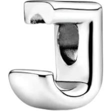 Defne Silver J Harf Charm