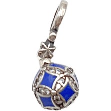 Defne Silver Mavi Toplu Charm