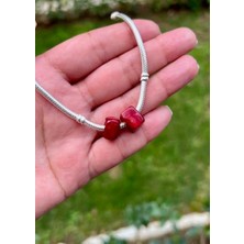 Defne Silver Kırmızı Murano Cam Charm