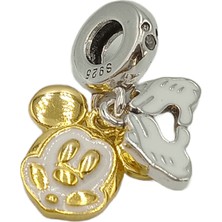 Defne Silver Sallantılı Ikili Mickey Charm