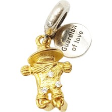 Defne Silver Sallantılı Gold ' Love Guard ' Charm