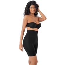 Form Angel 3002 Model Lazer Kesim Yüksek Bel Paçalı Siyah Korse