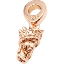 Defne Silver Özgürlük Anıtı Rose Charm