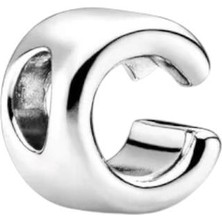 Defne Silver C Harf Charm