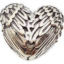 Defne Silver Kanat Kalp Charm