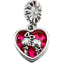 Defne Silver Romantik Öpücük Charm