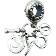 Defne Silver Sallantılı I Love You Charm