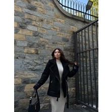 Sindi Moda Içi Tamamen Peluş Kaplama Süet Kaban