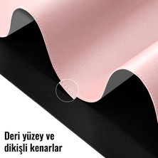 KlasseGear Çift Renk Deri Mousepad Laptop Bilgisayar Için 80X40 cm Pembe ve Gri