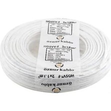 Öznur 2 x 1,5 Ttr Kablo - Tam Bakır - Beyaz - 5 Metre