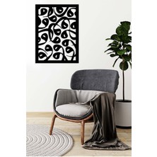 Artroya -Vav Harfi Islami Metal  Tablo - Islami Ev Dekorasyonu -  Dini Duvar Tabloları - 70 X 52 - Cm - Sıyah-Islm-077