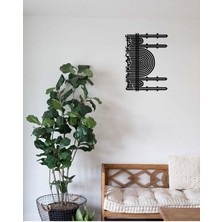 Artroya -Bismillahirrahmanirrahim Cami Motifli Islami Metal  Tablo - Islami Ev Dekorasyonu -  Dini Duvar Tabloları - 70 X 50 - Cm - Sıyah-Islm-056