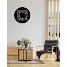Artroya -La Ilahe Illallah Islami Metal  Tablo - Islami Ev Dekorasyonu -  Dini Duvar Tabloları - 50 X 50 - Cm - Sıyah-Islm-059
