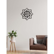 Artroya -Allah Islami Metal  Tablo - Islami Ev Dekorasyonu -  Dini Duvar Tabloları - 50 X 50 - Cm - Sıyah-Islm-024