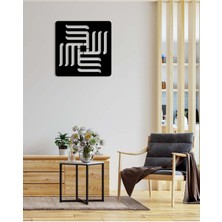Artroya -Allah Islami Metal  Tablo - Islami Ev Dekorasyonu -  Dini Duvar Tabloları - 50 X 50 - Cm - Sıyah-Islm-124