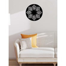 Artroya -Allah Islami Metal  Tablo - Islami Ev Dekorasyonu -  Dini Duvar Tabloları - 60 X 60 - Cm - Sıyah-Islm-139