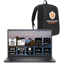 Dell Vostro 3530 Intel Core I5 1334U 64GB 1tb SSD 15.6" Fhd W11H Taşınabilir Bilgisayar & Per4 Çanta N3404PVNB3530UP398