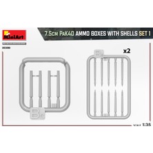 Miniart 7,5 cm PAK40 Mermili Cephane Kutusu Seti