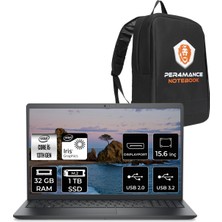 Dell Vostro 3530 Intel Core I5 1334U 32GB 1tb SSD 15.6" Fhd Fdos Taşınabilir Bilgisayar & Per4 Çanta N3404PVNB3530UP328