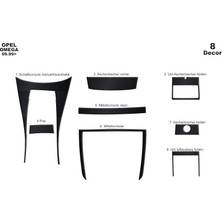 Mars Cockpit Design Opel Omega Konsol-Maun Kaplama 1999-2003 8 Parça