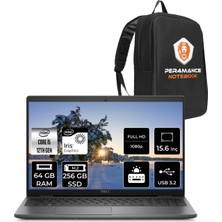 Dell Latitude 3540 i5 1235U Notebook 64GB RAM 256GB SSD 15.6" FHD FreeDOS + Per4 Çanta N049L354015UP346