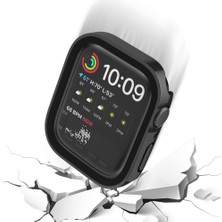 Techmaster Apple Watch 6 7 8 9 44MM 45MM Uyumlu Rubber Kasa Ekran Koruyucu 360 Kılıf Kapak