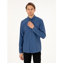 Pierre Cardin Erkek Indigo Slim Fit Uzun Kollu Gömlek 50293255-VR028