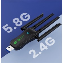 Kebidumei 1300 Mbps Wifi 5 Yüksek Hızlı 5Ghz 4 Anten Usb 3.0 Çift Bant Wifi Adaptör 1300Mbps