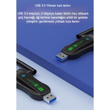 Kebidumei 1300 Mbps Wifi 5 Yüksek Hızlı 5Ghz 4 Anten Usb 3.0 Çift Bant Wifi Adaptör 1300Mbps