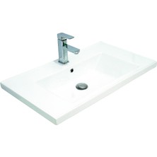 Teta Home Napoli 80 cm Mdf Banyo Dolabı Seti  Atlantik Çam-Beyaz