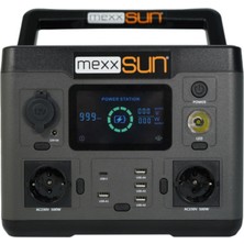 Mexxsun Power Station Taşınabilir Protatif Güç Istasyonu 540WH Lityum BATARYA,500 W Çıkış Gücü