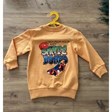 Ervuse Baskı Desenli Erkek Çocuk Pantolon Sweatshirt Takım