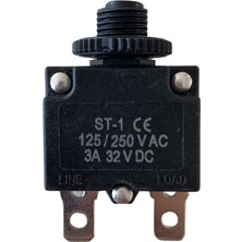 İntek Resetli Termik Sigorta 3A 32V Dc 125/250V Ac