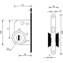 Soho Sl-01 Serisi Kayar Kapı Kilidi Seti Banyo Tipi (Wc)