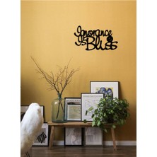 Artroya - Ignorance Is Bliss Yazısı Metal Duvar Tablosu - Ev Dekorasyon - Metal Duvar Yazısı - 60 X 34 - Cm -Siyah - Text-048