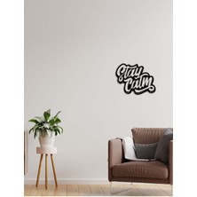Artroya - Stay Calm Yazısı Metal Duvar Tablosu - Ev Dekorasyon - Metal Duvar Yazısı - 41 x 53 - cm -Siyah - TEXT-126