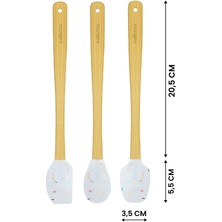 VALLETTA INDIGO VLT1518 SPATULA 3'LÜ SET - BEYAZ RENKLİ NOKTALI