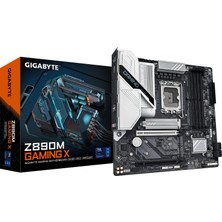 Gıgabyte Z890M Gamıng x Micro Atx Anakart, Intel Z890 Chipset, Ddr5 Bellek, Lga 1851 Soket Tipi