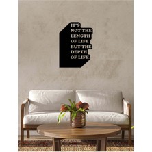 Artroya - Depth Of Life Yazısı Metal Duvar Tablosu - Ev Dekorasyon - Metal Duvar Yazısı - 53 X 72 - Cm -Siyah - Text-018
