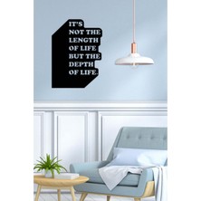 Artroya - Depth Of Life Yazısı Metal Duvar Tablosu - Ev Dekorasyon - Metal Duvar Yazısı - 53 X 72 - Cm -Siyah - Text-018