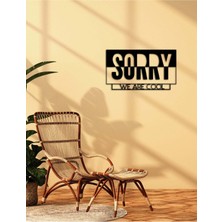 Artroya - Sorry We Are Cool Yazısı Metal Duvar Tablosu - Ev Dekorasyon - Metal Duvar Yazısı - 55 X 30 - Cm -Siyah - Text-095