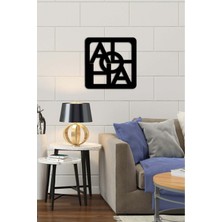 Artroya - Aloha Yazısı Metal Duvar Tablosu - Ev Dekorasyon - Metal Duvar Yazısı - 50 X 50 - Cm -Siyah - Text-118