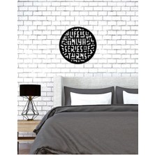 Artroya - Life Is Only A Series Of Turns Yazısı Metal Duvar Tablosu - Ev Dekorasyon - Metal Duvar Yazısı - 60 X 60 - Cm -Siyah - Text-067