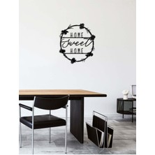 Artroya - Home Sweat Home Yazısı Metal Duvar Tablosu - Ev Dekorasyon - Metal Duvar Yazısı - 90 x 25 - cm -Siyah - TEXT-088