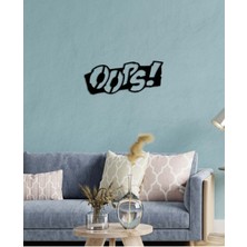 Artroya - Oops! Yazısı Metal Duvar Tablosu - Ev Dekorasyon - Metal Duvar Yazısı - 50 x 26 - cm -Siyah - TEXT-149