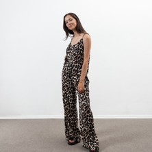 Myrum Butik Leopar Desenli Atlet Pantolon Takım S