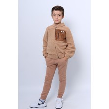 HÇM Erkek Çocuk Peluş Alt-Üst Takım Fermuarlı E2